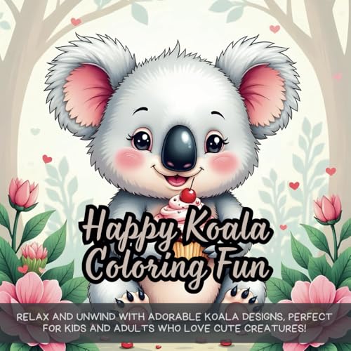 Happy Koala Coloring Fun: A Cute Coloring Book for Kids, Kawaii Coloring Book, Bold and Easy Designs, Coloring Book for Adults and Kids Happy Koala Coloring Fun: A Cute Coloring Book for Kids, Kawaii Coloring Book, Bold and Easy Designs, Coloring Book for Adults and Kids von Independently published