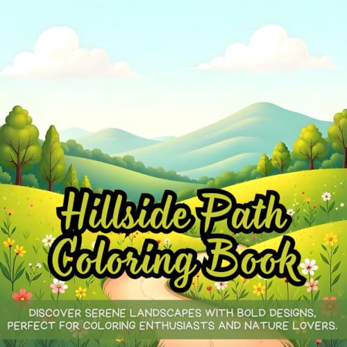 Hillside Path Coloring Book: peaceful hills nature coloring book, bold lines for coloring relaxation, stress relief coloring book adults, serene ... simple calming nature scenes coloring book Hillside Path Coloring Book: peaceful hills nature coloring book, bold lines for coloring relaxation, stress relief coloring book adults, serene ... simple calming nature scenes coloring book von Independently published
