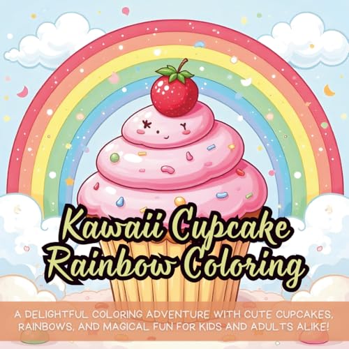 Kawaii Cupcake Rainbow Coloring: A delightful coloring adventure with cute cupcakes, rainbows, and magical fun for kids and adults alike! Kawaii Cupcake Rainbow Coloring: A delightful coloring adventure with cute cupcakes, rainbows, and magical fun for kids and adults alike! von Independently published