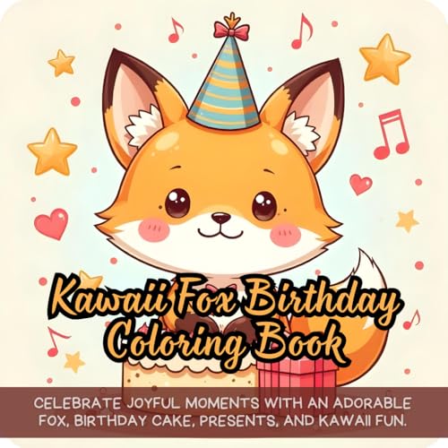 Kawaii Fox Birthday Coloring Book: cute fox coloring book for kids, kawaii fox coloring book for girls, birthday party coloring book for toddlers, ... for girls, gift box coloring book for boys Kawaii Fox Birthday Coloring Book: cute fox coloring book for kids, kawaii fox coloring book for girls, birthday party coloring book for toddlers, ... for girls, gift box coloring book for boys von Independently published