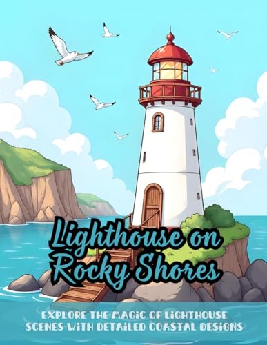Lighthouse on Rocky Shores: coastal coloring book for adults, lighthouse coloring book, seaside coloring pages, calm ocean coloring book, rocky coast ... coloring, coastal adventure coloring book Lighthouse on Rocky Shores: coastal coloring book for adults, lighthouse coloring book, seaside coloring pages, calm ocean coloring book, rocky coast ... coloring, coastal adventure coloring book von Independently published