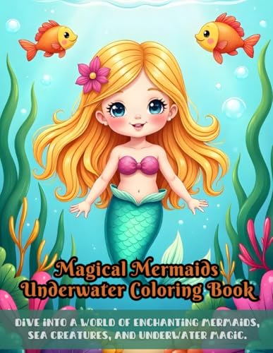 Magical Mermaids Underwater Coloring Book: fantasy coloring book for adults, underwater magic, mermaid adventures, relaxing coloring book, whimsical ... aquatic art for kids, calming coloring pages Magical Mermaids Underwater Coloring Book: fantasy coloring book for adults, underwater magic, mermaid adventures, relaxing coloring book, whimsical ... aquatic art for kids, calming coloring pages von Independently published