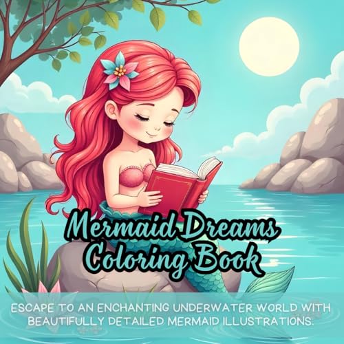 Mermaid Dreams Coloring Book: mermaid coloring book for kids, coloring book for adults, fantasy coloring book, sea-themed coloring book, whimsical art ... marine life, creative therapy coloring book Mermaid Dreams Coloring Book: mermaid coloring book for kids, coloring book for adults, fantasy coloring book, sea-themed coloring book, whimsical art ... marine life, creative therapy coloring book von Independently published