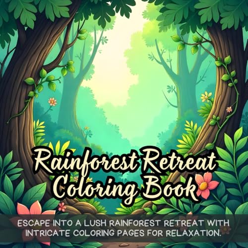 Rainforest Retreat Coloring Book: Tropical rainforest coloring book, jungle animals coloring book, exotic birds coloring book, relaxing nature ... for adults, trees and plants coloring book Rainforest Retreat Coloring Book: Tropical rainforest coloring book, jungle animals coloring book, exotic birds coloring book, relaxing nature ... for adults, trees and plants coloring book von Independently published