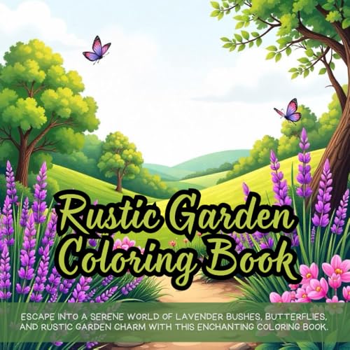 Rustic Garden Coloring Book: rustic garden coloring book for adults, lavender fields coloring book for relaxation, butterfly garden coloring book for ... stress relief, blooming flowers coloring book Rustic Garden Coloring Book: rustic garden coloring book for adults, lavender fields coloring book for relaxation, butterfly garden coloring book for ... stress relief, blooming flowers coloring book von Independently published