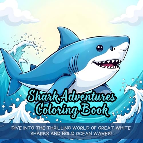 Shark Adventures Coloring Book: Dive into the thrilling world of great white sharks and bold ocean waves! Shark Adventures Coloring Book: Dive into the thrilling world of great white sharks and bold ocean waves! von Independently published