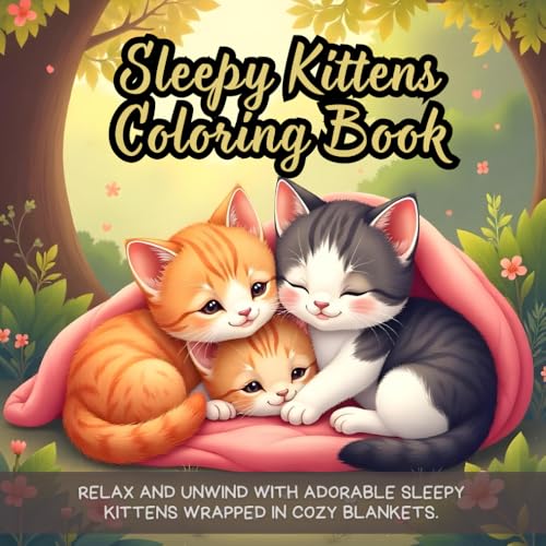 Sleepy Kittens Coloring Book: Cute kittens coloring book for adults, sleepy cats coloring book, cozy blanket kittens coloring book, relaxing cat ... kids, stress relief cat lovers coloring book Sleepy Kittens Coloring Book: Cute kittens coloring book for adults, sleepy cats coloring book, cozy blanket kittens coloring book, relaxing cat ... kids, stress relief cat lovers coloring book von Independently published