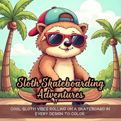 Sloth Skateboarding Adventures: cool sloth coloring book for kids, sloth skateboarding coloring book for teens, quirky skateboarding sloth coloring ... for fun, fun skateboard sloth book for teens Sloth Skateboarding Adventures: cool sloth coloring book for kids, sloth skateboarding coloring book for teens, quirky skateboarding sloth coloring ... for fun, fun skateboard sloth book for teens von Independently published