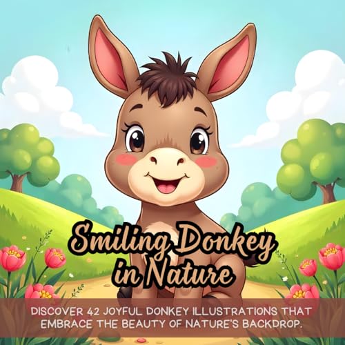 Smiling Donkey in Nature: donkey coloring book for kids, relaxing coloring book for adults, happy animal coloring book, adorable donkey coloring ... book, joyful donkey coloring experience Smiling Donkey in Nature: donkey coloring book for kids, relaxing coloring book for adults, happy animal coloring book, adorable donkey coloring ... book, joyful donkey coloring experience von Independently published