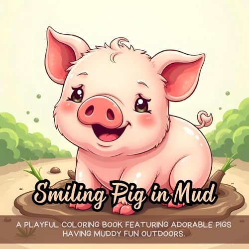 Smiling Pig in Mud: cute pig coloring book for kids, muddy pig fun coloring book, barnyard pig coloring for relaxation, farm animal coloring book for ... toddlers, charming pigs and mud coloring book Smiling Pig in Mud: cute pig coloring book for kids, muddy pig fun coloring book, barnyard pig coloring for relaxation, farm animal coloring book for ... toddlers, charming pigs and mud coloring book von Independently published