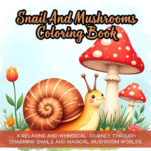 Snail And Mushrooms Coloring Book: snail coloring book for kids, mushrooms coloring book for adults, cute snail and mushroom scenes, kawaii nature ... coloring book, fantasy snails for relaxation Snail And Mushrooms Coloring Book: snail coloring book for kids, mushrooms coloring book for adults, cute snail and mushroom scenes, kawaii nature ... coloring book, fantasy snails for relaxation von Independently published