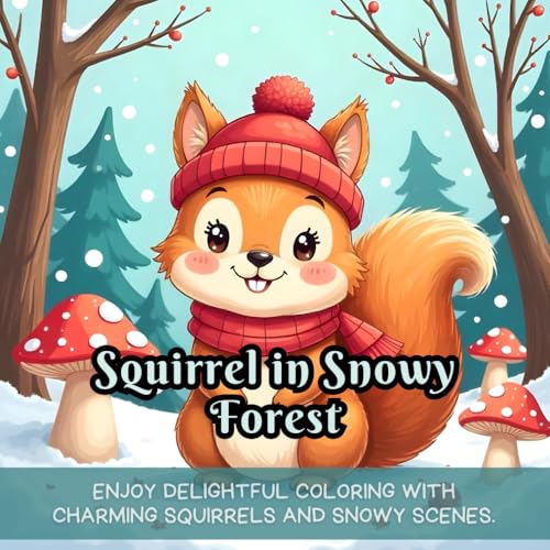 Squirrel in Snowy Forest: cute coloring book for kids, squirrel coloring book, winter animal coloring, forest animals coloring, kids coloring ... coloring book, cartoon animals coloring Squirrel in Snowy Forest: cute coloring book for kids, squirrel coloring book, winter animal coloring, forest animals coloring, kids coloring ... coloring book, cartoon animals coloring von Independently published