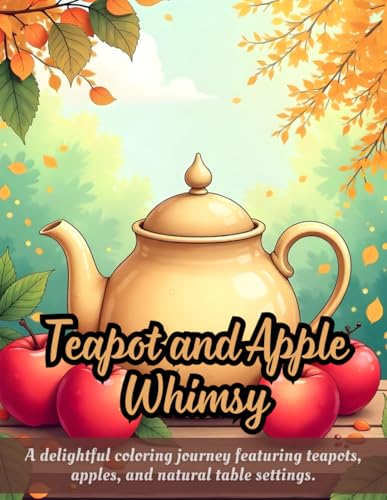 Teapot and Apple Whimsy: Charming coloring book for adults, relaxing coloring pages, whimsical designs, teapot illustrations, apple art, ... stress relief coloring, creative coloring fun Teapot and Apple Whimsy: Charming coloring book for adults, relaxing coloring pages, whimsical designs, teapot illustrations, apple art, ... stress relief coloring, creative coloring fun von Independently published
