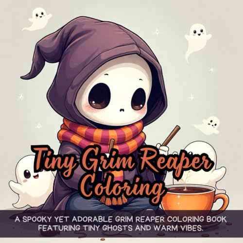 Tiny Grim Reaper Coloring: Cute spooky coloring book for adults, Grim Reaper coloring book, Halloween ghost coloring book, cozy hot chocolate coloring ... book, dark fantasy coloring book for kids Tiny Grim Reaper Coloring: Cute spooky coloring book for adults, Grim Reaper coloring book, Halloween ghost coloring book, cozy hot chocolate coloring ... book, dark fantasy coloring book for kids von Independently published