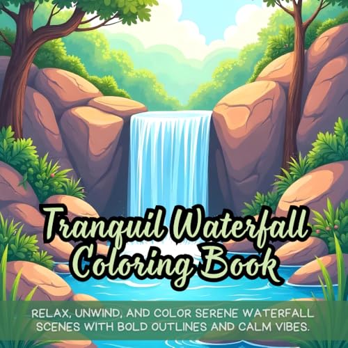 Tranquil Waterfall Coloring Book: peaceful waterfall coloring for adults, tranquil waterfalls stress-relief coloring book, simple waterfall coloring ... outlined simple nature waterfall coloring Tranquil Waterfall Coloring Book: peaceful waterfall coloring for adults, tranquil waterfalls stress-relief coloring book, simple waterfall coloring ... outlined simple nature waterfall coloring von Independently published