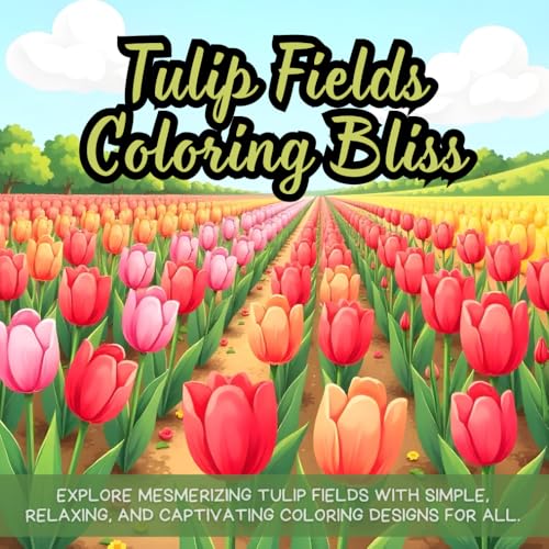 Tulip Fields Coloring Bliss: rows of tulips field coloring, minimalist tulip coloring book for adults, simple tulip coloring for stress relief, tulip ... tulip fields book for mindfulness coloring Tulip Fields Coloring Bliss: rows of tulips field coloring, minimalist tulip coloring book for adults, simple tulip coloring for stress relief, tulip ... tulip fields book for mindfulness coloring von Independently published