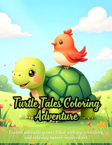 Turtle Tales Coloring Adventure: cute turtle coloring book, cartoon bird illustrations, nature-inspired designs, relaxing coloring pages, ... field illustrations, adorable animal scenes Turtle Tales Coloring Adventure: cute turtle coloring book, cartoon bird illustrations, nature-inspired designs, relaxing coloring pages, ... field illustrations, adorable animal scenes von Independently published