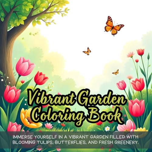 Vibrant Garden Coloring Book: Beautiful garden coloring book for adults, floral coloring book for relaxation, tulip coloring book for nature lovers, ... fresh greenery coloring book for creativity Vibrant Garden Coloring Book: Beautiful garden coloring book for adults, floral coloring book for relaxation, tulip coloring book for nature lovers, ... fresh greenery coloring book for creativity von Independently published