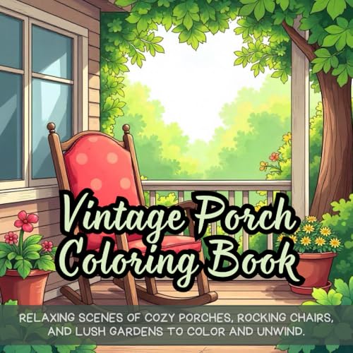 Vintage Porch Coloring Book: vintage porch coloring book for adults, relaxing garden scenes coloring book, calming vintage garden coloring book, ... book, vintage porch and garden coloring book Vintage Porch Coloring Book: vintage porch coloring book for adults, relaxing garden scenes coloring book, calming vintage garden coloring book, ... book, vintage porch and garden coloring book von Independently published