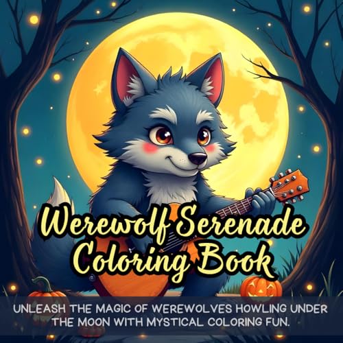 Werewolf Serenade Coloring Book: mystical werewolf coloring book, moonlit wolf coloring book, fantasy wolf pack coloring book, spooky werewolf ... coloring book, full moon wolf coloring book Werewolf Serenade Coloring Book: mystical werewolf coloring book, moonlit wolf coloring book, fantasy wolf pack coloring book, spooky werewolf ... coloring book, full moon wolf coloring book von Independently published