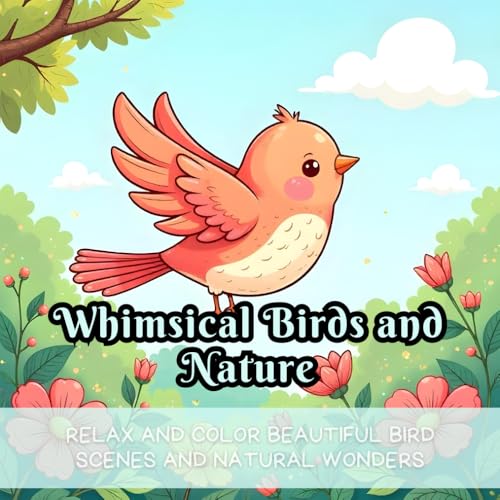Whimsical Birds and Nature: bird coloring book for adults, nature scenes coloring, relaxation and stress relief, animal coloring therapy, garden ... floral and fauna, intricate wildlife designs Whimsical Birds and Nature: bird coloring book for adults, nature scenes coloring, relaxation and stress relief, animal coloring therapy, garden ... floral and fauna, intricate wildlife designs von Independently published
