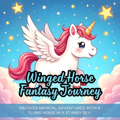 Winged Horse Fantasy Journey: Discover magical adventures with a flying horse in a starry sky. Winged Horse Fantasy Journey: Discover magical adventures with a flying horse in a starry sky. von Independently published