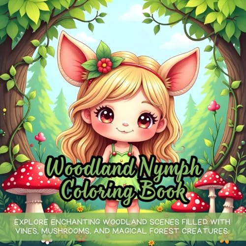 Woodland Nymph Coloring Book: Explore enchanting woodland scenes filled with vines, mushrooms, and magical forest creatures. Woodland Nymph Coloring Book: Explore enchanting woodland scenes filled with vines, mushrooms, and magical forest creatures. von Independently published