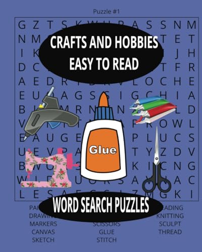 EASY TO READ - CRAFTS AND HOBBIES: WORD SEARCH PUZZLES von Independently published