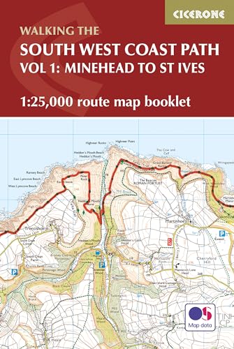 South West Coast Path Map Booklet - Vol 1: Minehead to St Ives: 1:25,000 OS Route Mapping (Cicerone guidebooks) von Cicerone Press Limited