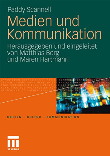 Medien Und Kommunikation (Medien - Kultur - Kommunikation) (German Edition) von VS Verlag für Sozialwissenschaften