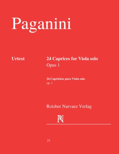 24 Caprices for Viola solo: Paganini: Urtext Edition von Independently published