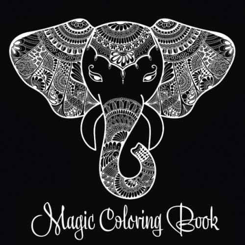 Magic Coloring Book: Black Paper Colouring Book For Fun and Stress Relief, Made of Beautiful Photographs, Black Sheet