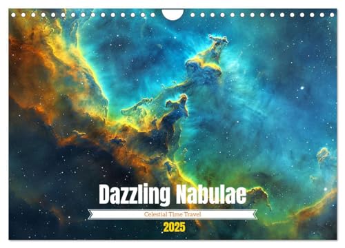 Dazzling Nebulae (Wall Calendar 2025 DIN A4 landscape), CALVENDO 12 Month Wall Calendar: Discover the timeless beauty and profound mysteries of the ... stunning nebulae in breathtaking colors. von Calvendo