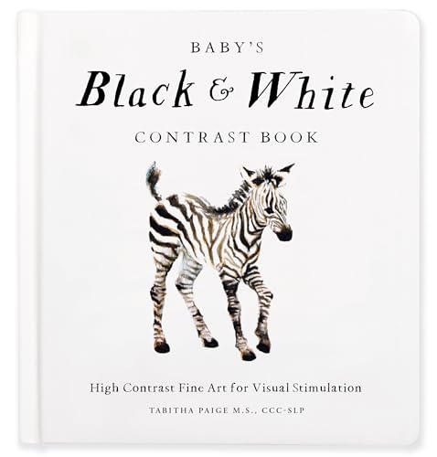 Baby's Black and White Contrast Book: High-Contrast Art for Visual Stimulation at Tummy Time (Our Little Adventures Series, Band 4) von Paige Tate & Co