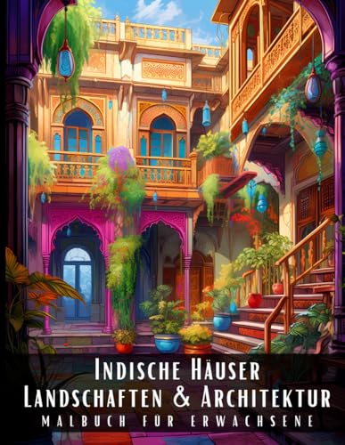 Indische Häuser Landschaften und Architektur Malbuch für Erwachsene: Malbuch mit wunderschönen Naturlandschaften und Fremden Gebäuden für Erwachsene, ... und zur Entspannung – 50 Malseiten Indische Häuser Landschaften und Architektur Malbuch für Erwachsene: Malbuch mit wunderschönen Naturlandschaften und Fremden Gebäuden für Erwachsene, ... und zur Entspannung – 50 Malseiten