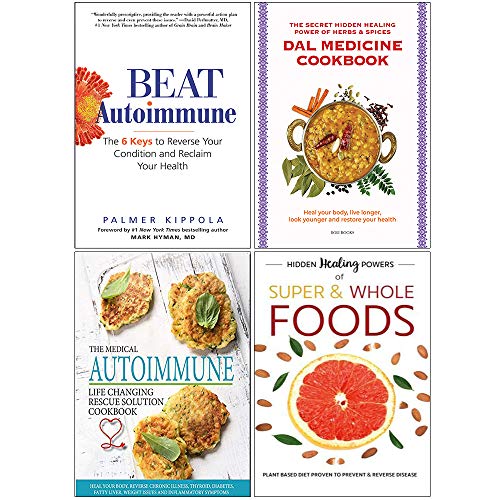 Beat Autoimmune, Dal Medicine Cookbook, The Anti-inflammatory & Autoimmune Cookbook, Hidden Healing Powers 4 Books Collection Set - Palmer Kippola