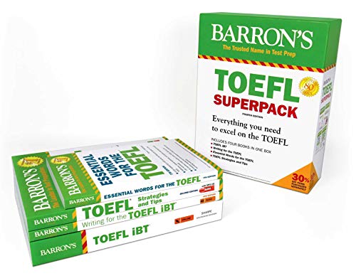 TOEFL iBT Superpack: 4 Books + Practice Tests + Audio Online (Barron's Test Prep) von Barrons Educational Series