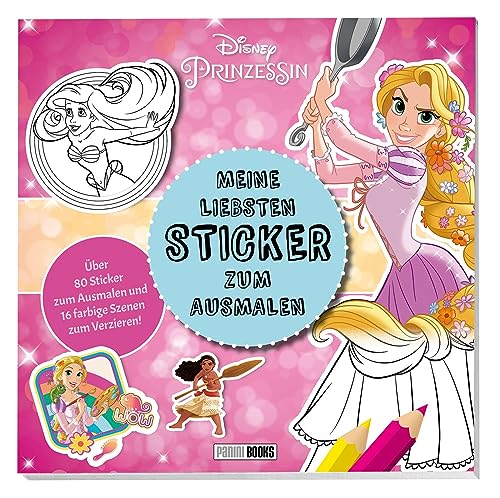 Disney Prinzessin: Meine liebsten Sticker zum Ausmalen: Über 80 Sticker zum Ausmalen und 16 farbige Seiten zum Verzieren! von Panini