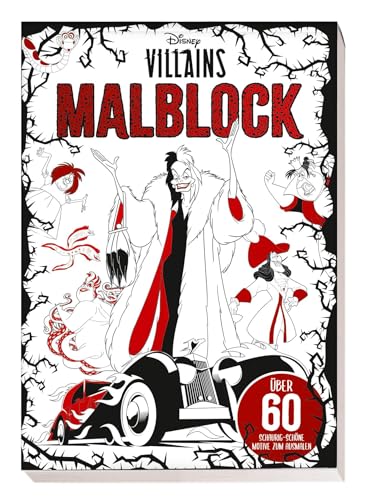 Disney Villains: Malblock: über 60 schaurig-schöne Motive zum Ausmalen: Cover mit Veredelung Disney Villains: Malblock: über 60 schaurig-schöne Motive zum Ausmalen: Cover mit Veredelung