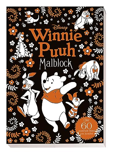 Disney Winnie Puuh: Malblock: über 60 wundervolle Motive zum Ausmalen!: Cover mit Goldfolienprägung von Panini