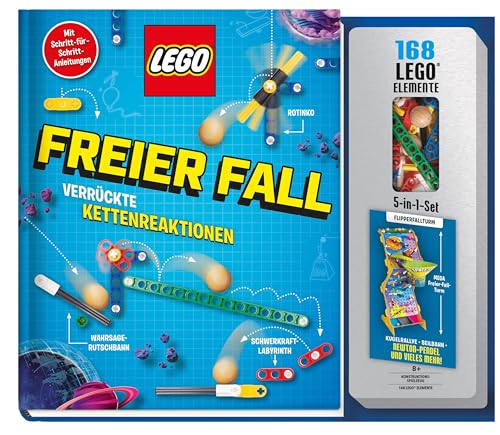 LEGO® Freier Fall: Verrückte Kettenreaktionen: Buch mit Bauanleitungen (64 Seiten) + 168 LEGO® Elemente + & Holzkugel + 6 kartonierte Bögen mit ... + 3 Papierbögen mit vorgestanzen Teilen von Panini