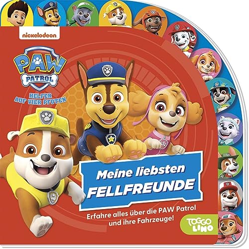 PAW Patrol: Meine liebsten Fellfreunde - Erfahre alles über die PAW Patrol, ihre Fahrzeuge und ihre Ausrüstung!: Pappbilderbuch mit Register von Panini Verlags GmbH