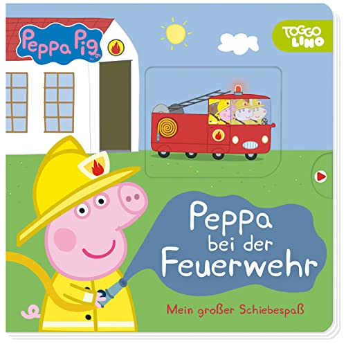 Peppa Pig: Peppa bei der Feuerwehr: Mein großer Schiebespaß: Pappbilderbuch mit Schieb- und Ziehelementen Peppa Pig: Peppa bei der Feuerwehr: Mein großer Schiebespaß: Pappbilderbuch mit Schieb- und Ziehelementen