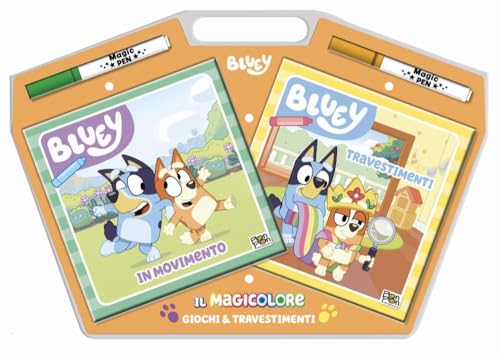 Giochi e travestimenti. Bluey. Magicolore. Ediz. a colori. Con 2 pennarelli svelacolore von Pon Pon Edizioni