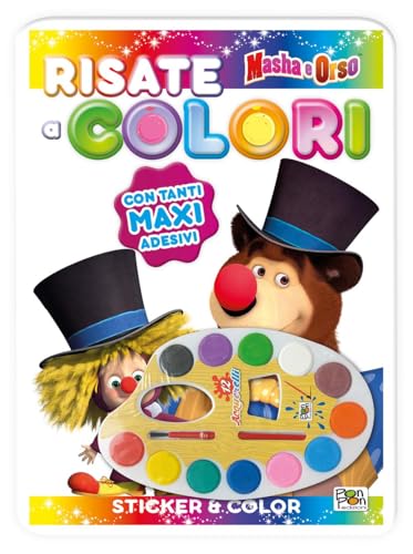Risate a colori. Masha e Orso. Ediz. a colori. Con acquerelli von Pon Pon Edizioni