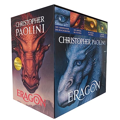 Christopher Paolini: Eragon. Vier Bände im Taschenbuch-Schuber: Das Vermächtnis der Drachenreiter, Der Auftrag der Ältesten, Die Weisheit des Feuers, ... Das einzigartige Weltbestseller-Fantasy-Epos von Katio Kadio