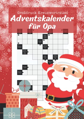 Großdruck Kreuzworträtsel Adventskalender für Opa: Rätselheft mit großer Schrift für Rentner Großdruck Kreuzworträtsel Adventskalender für Opa: Rätselheft mit großer Schrift für Rentner