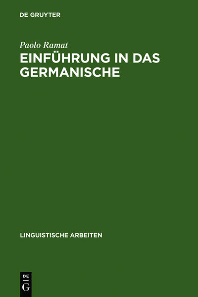 Einführung in das Germanische von De Gruyter