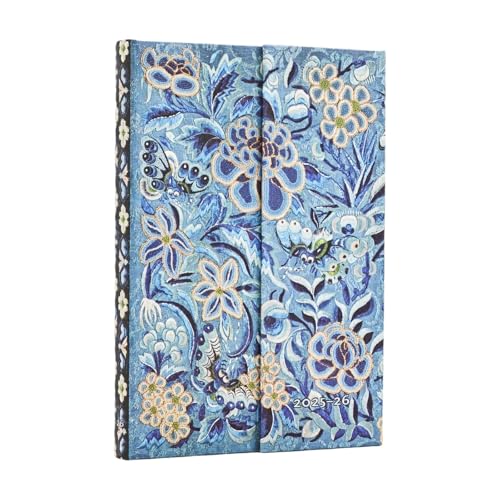 2026 Blue Willow (Celebrate Hanfu) Mini 18-month Horizontal Hardcover Flexi Dayplanner 2025-2026 (Wrap Closure): Kalendarz 18-miesięczny von Paperblanks