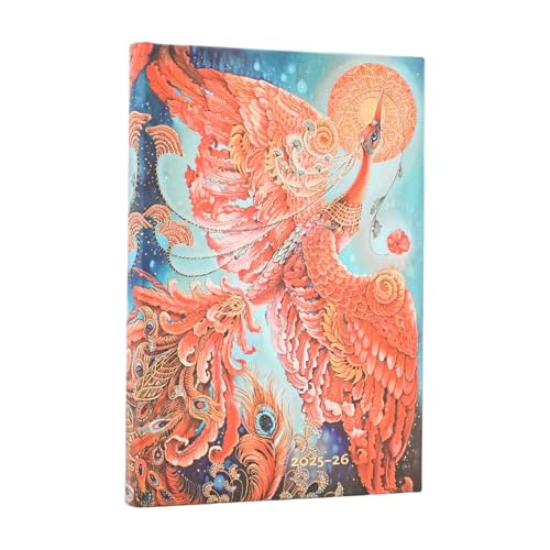 2026 Firebird (Birds of Happiness) Mini 18-month Horizontal Hardcover Flexi Dayplanner 2025-2026 (Elastic Band Closure): Kalendarz 18-miesięczny von Paperblanks
